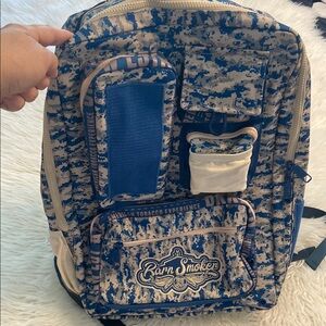 Drew Estate Barn Smoker Backpack Blue White bag with swag BNWOT see all photos